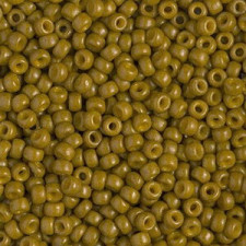 Miyuki rocailles Perlen 8/0 - Duracoat opaque Spanish olive 8-4491